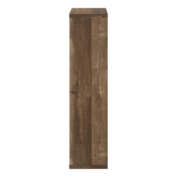 HomeRoots White Wood Four-Tier Bookcase - Stylish, Space-Saving Shelving for Modern Homes and Offices Brown 333505