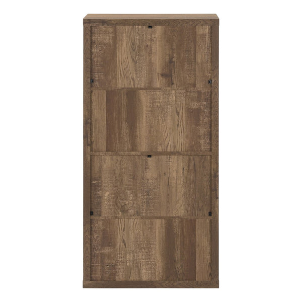 HomeRoots White Wood Four-Tier Bookcase - Stylish, Space-Saving Shelving for Modern Homes and Offices Brown 333505