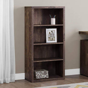 Homeroots 48" Brown Wood Bookcase Brown  333505