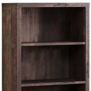 Homeroots 48" Brown Wood Bookcase Brown  333505