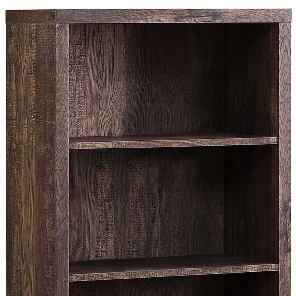 Homeroots 48" Brown Wood Bookcase Brown  333505