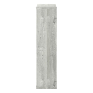 HomeRoots White Wood Four-Tier Bookcase - Stylish, Space-Saving Shelving for Modern Homes and Offices Grey 333506