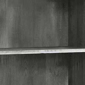 HomeRoots White Wood Four-Tier Bookcase - Stylish, Space-Saving Shelving for Modern Homes and Offices Grey 333506