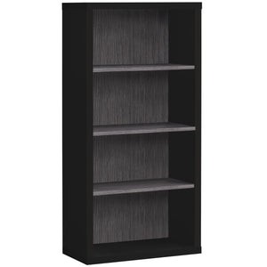 Homeroots 48" Black And Gray Wood Bookcase Black,Grey  333508