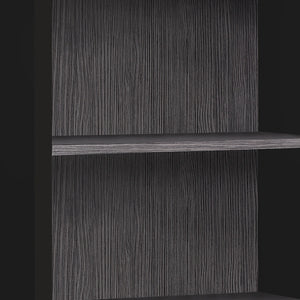 Homeroots 48" Black And Gray Wood Bookcase Black,Grey  333508