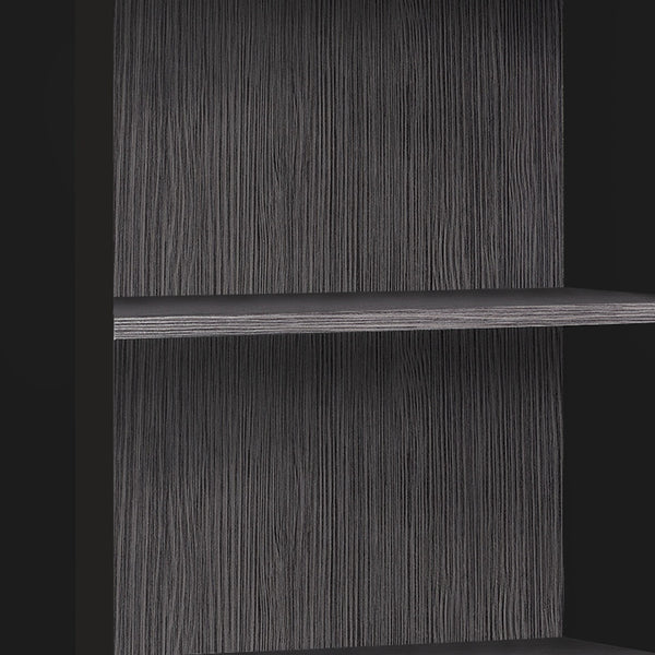 Homeroots 48" Black And Gray Wood Bookcase Black,Grey  333508