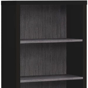Homeroots 48" Black And Gray Wood Bookcase Black,Grey  333508