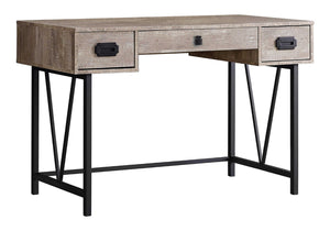 HomeRoots 24" Taupe and Black Computer Desk - Stylish, Functional, and Perfect for Any Workspace Setup! 333515