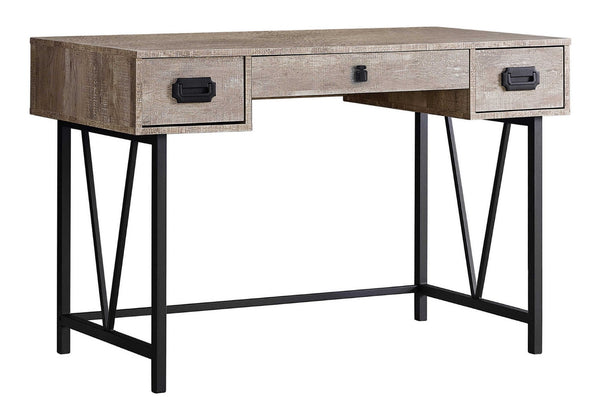 HomeRoots 24" Taupe and Black Computer Desk - Stylish, Functional, and Perfect for Any Workspace Setup! 333515
