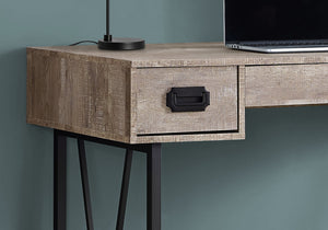 HomeRoots 24" Taupe and Black Computer Desk - Stylish, Functional, and Perfect for Any Workspace Setup! 333515