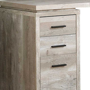 Homeroots 47" Taupe L Shape Computer Desk With Three Drawers Taupe  333523