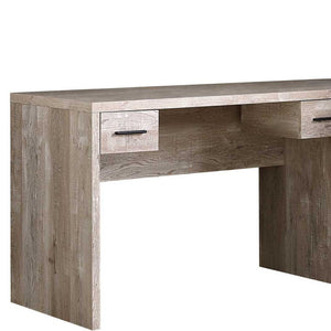 Homeroots 63" Taupe L Shape Computer Desk With Eight Drawers Taupe  333527