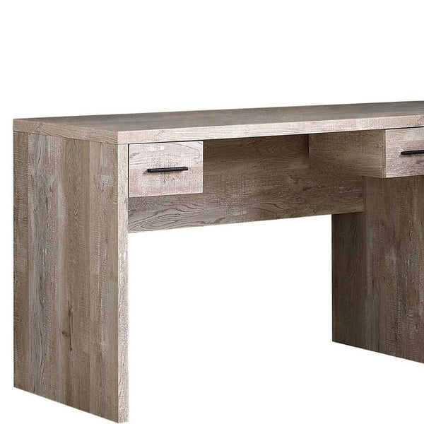 Homeroots 63" Taupe L Shape Computer Desk With Eight Drawers Taupe  333527