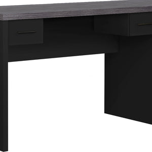 Homeroots 59" Gray And Black L Shape Computer Desk With Eight Drawers Black,Grey  333528