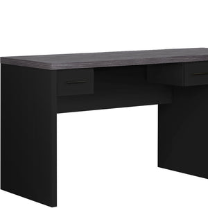 Homeroots 59" Gray And Black L Shape Computer Desk With Eight Drawers Black,Grey  333528