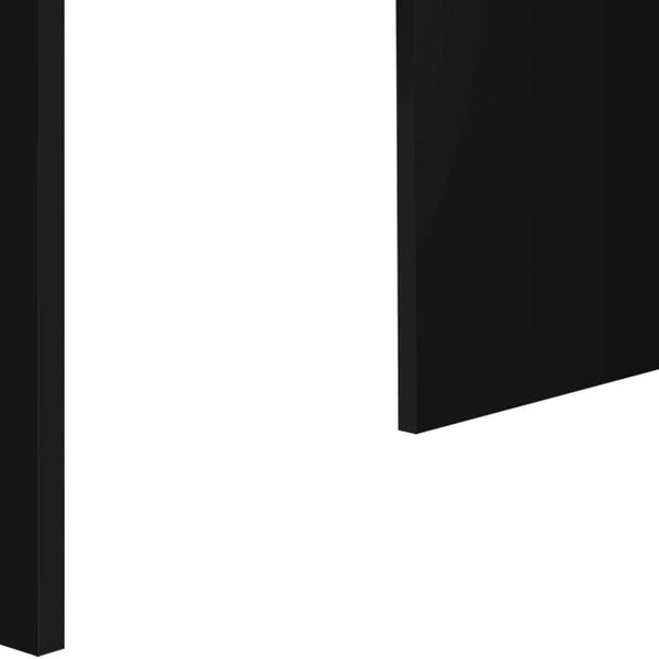 Homeroots 55" Gray And Black L Shape Computer Desk With Three Drawers Black,Clear,Grey  333529