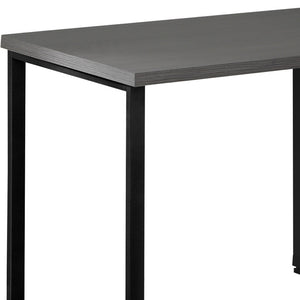 Homeroots 47" Gray And Black L Shape Computer Desk With Three Drawers Black,Grey  333531
