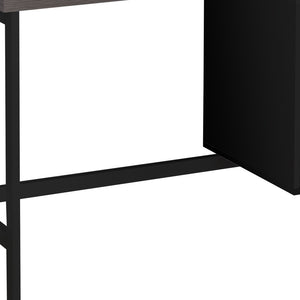 Homeroots 24" Gray And Black Computer Desk With Two Drawers Black,Grey  333535