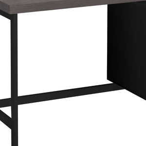 Homeroots 24" Gray And Black Computer Desk With Two Drawers Black,Grey  333535