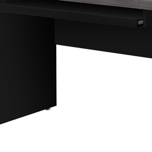 Homeroots 24" Gray And Black Computer Desk Black,Grey  333536