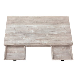 HomeRoots 24" Modern Computer Desk with Two Hidden Drawers for Organized Workspaces and Stylish Décor Taupe,Black 333546