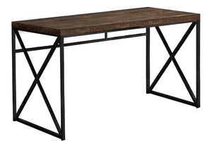 HomeRoots 24" Brown and Black Computer Desk - Stylish, Compact Executive Workspace for Home or Office Use 333547