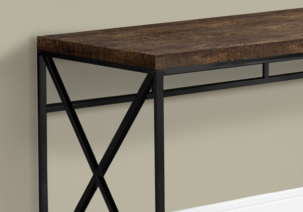 HomeRoots 24" Brown and Black Computer Desk - Stylish, Compact Executive Workspace for Home or Office Use 333547