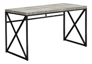 HomeRoots 24" Gray and Black Computer Desk - Stylish, Compact Workspace Solution for Home and Office Use 333548