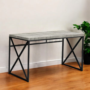 Homeroots 24" Gray And Black Computer Desk   333548