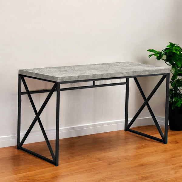 Homeroots 24" Gray And Black Computer Desk   333548