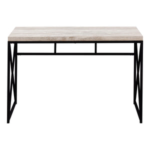 HomeRoots 24" Taupe and Black Computer Desk - Stylish, Durable Workspace for Home or Office with Modern Elegance 333549