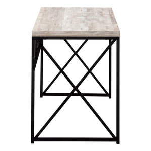 HomeRoots 24" Taupe and Black Computer Desk - Stylish, Durable Workspace for Home or Office with Modern Elegance 333549