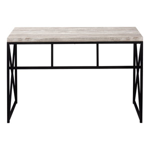 HomeRoots 24" Taupe and Black Computer Desk - Stylish, Durable Workspace for Home or Office with Modern Elegance 333549