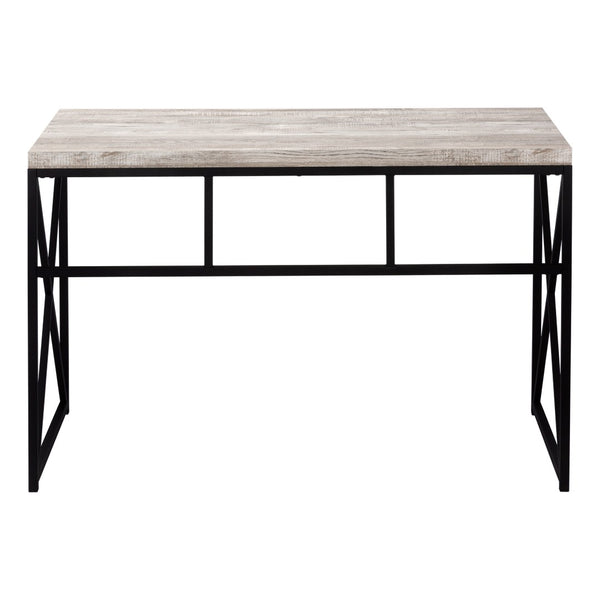 HomeRoots 24" Taupe and Black Computer Desk - Stylish, Durable Workspace for Home or Office with Modern Elegance 333549