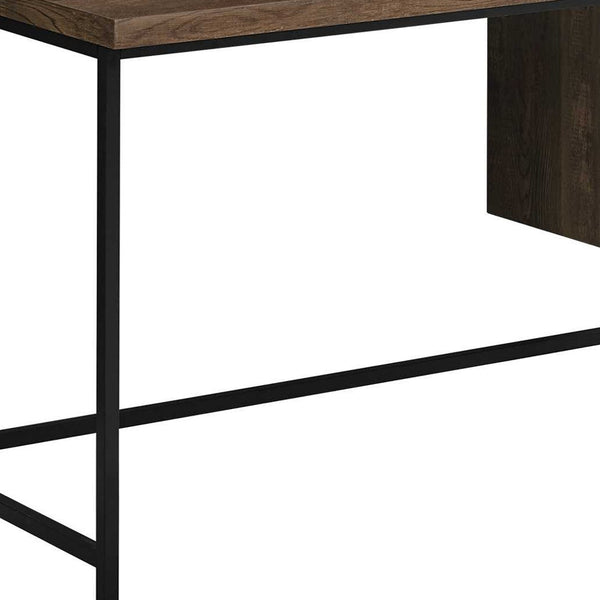 Homeroots 24" Brown And Black Computer Desk With Three Drawers Brown,Black  333550