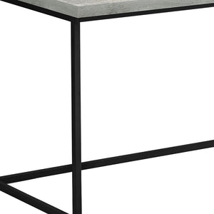 Homeroots 24" Gray And Black Computer Desk With Three Drawers Grey,Black  333551