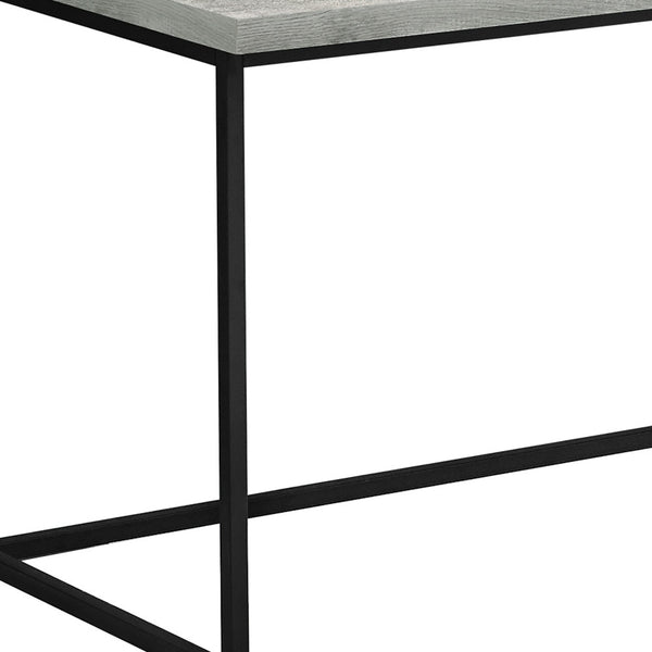 Homeroots 24" Gray And Black Computer Desk With Three Drawers Grey,Black  333551