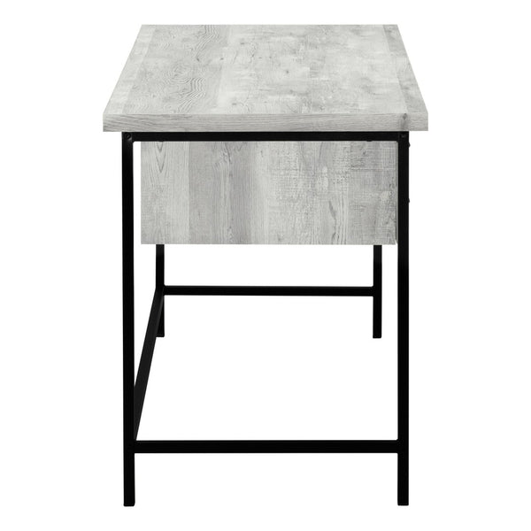 HomeRoots 24" Computer Desk - Stylish Workspace Solution with Three Hidden Drawers for Organized Elegance Grey,Black 333551