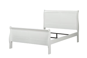 English Elm Louis Philippe Twin Sleigh Bed In White Finish – Classic Charm For Elegant Spaces & Lasting Quality B2726S00159