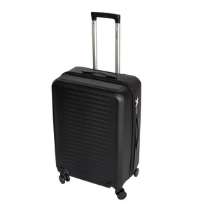 English Elm 2025 Hardshell Abs 3 Piece Luggage Set Matte Spinner Wheels Combo Lock Travel Acacia Wood,Antique Black W2710P417747