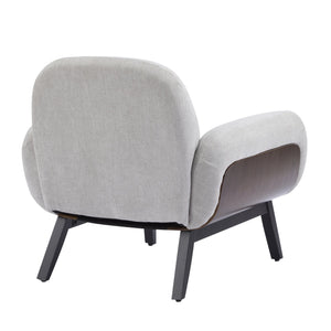 English Elm Christopher Knight Home® - Audrey Ergonomic Armchair with Plush Cushion and Solid Wood Frame for Stylish, Durable Comfort Grey 33.25 L x 29.75 W x 16.75 H N776P291712G