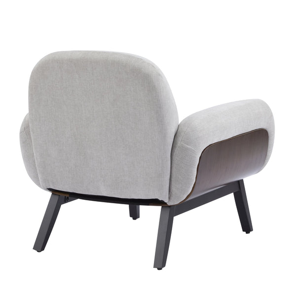 English Elm Christopher Knight Home® - Audrey Ergonomic Armchair with Plush Cushion and Solid Wood Frame for Stylish, Durable Comfort Grey 33.25 L x 29.75 W x 16.75 H N776P291712G