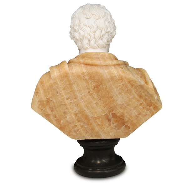 Thanos Marble Bust Sculpture - Exquisite Handcrafted Italian Artistry for Timeless Home Decor