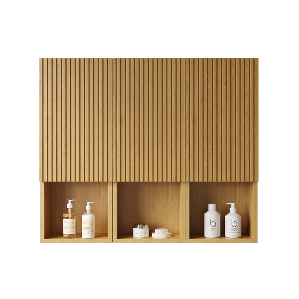 English Elm Mitch 41" Modular Wall-Mounted Bathroom Cabinet Set - Stylish Corolla Oak With Flexible Storage Options W2615S00143