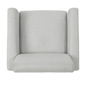 English Elm Christopher Knight Home® - CLUB Vintage-Inspired Fabric Club Chair with Nailhead Trim & Scroll Arms, Birch Legs, Contemporary Comfort LIGHT GREY 31.5 L x 27.75 W x 18.5 H 60848.00LGRY