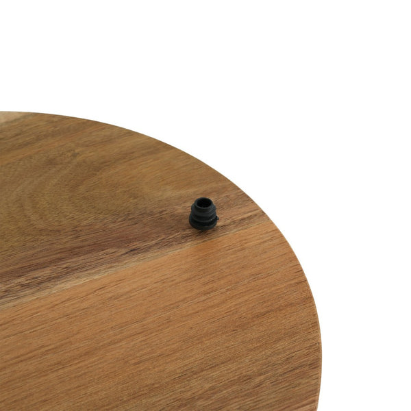 English Elm Outdoor Mgo Cylindrical Storage Table with Acacia Wood Lid for Patio Use N772P408191W