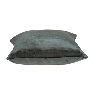 Homeroots 18" X 7" X 18" Transitional Charcoal Solid Pillow Cover With Poly Insert   333995