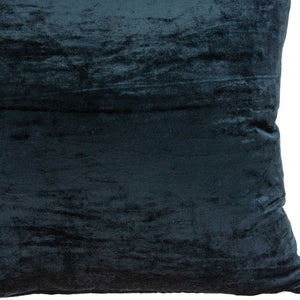 Homeroots 18" X 7" X 18" Transitional Dark Blue Solid Pillow Cover With Poly Insert   333997