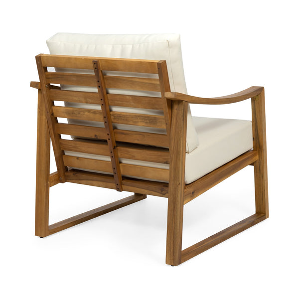 English Elm Christopher Knight Home® - Outdoor Acacia Wood Club Chairs With Beige Water-Resistant Cushions – Stylish, Durable & Versatile 69678.00BGE-2_70137.00BGE