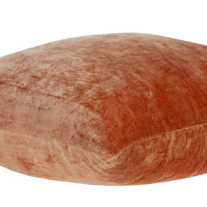 Homeroots 18" X 7" X 18" Transitional Orange Solid Pillow Cover With Poly Insert   334002